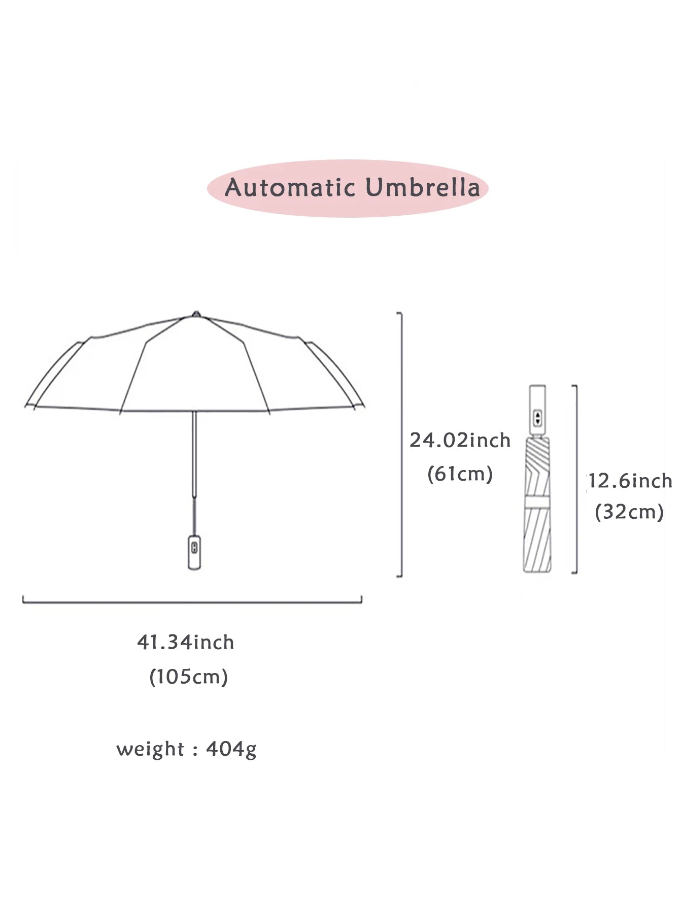 Parapluie résistant entièrement automatique à double couche coupe-vent