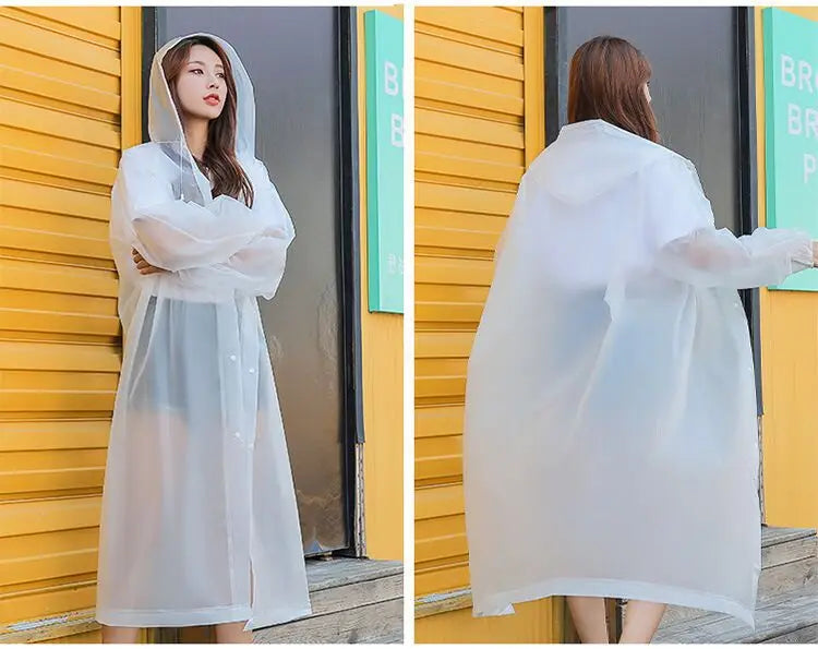 White Waterproof Raincoat