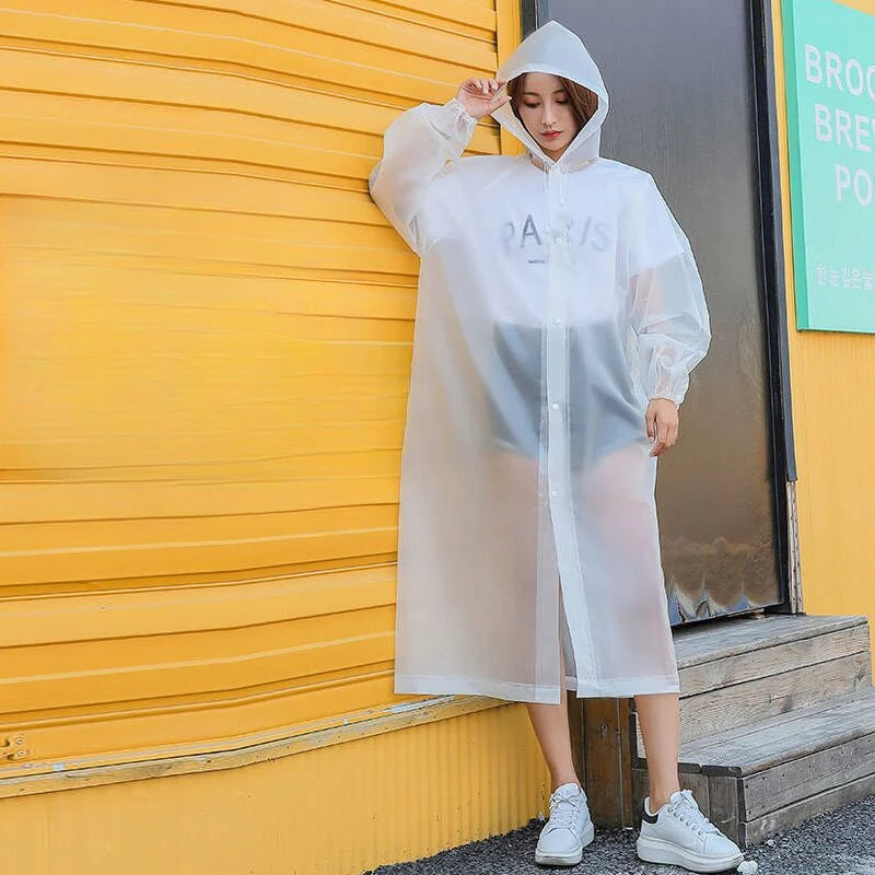 White Waterproof Raincoat