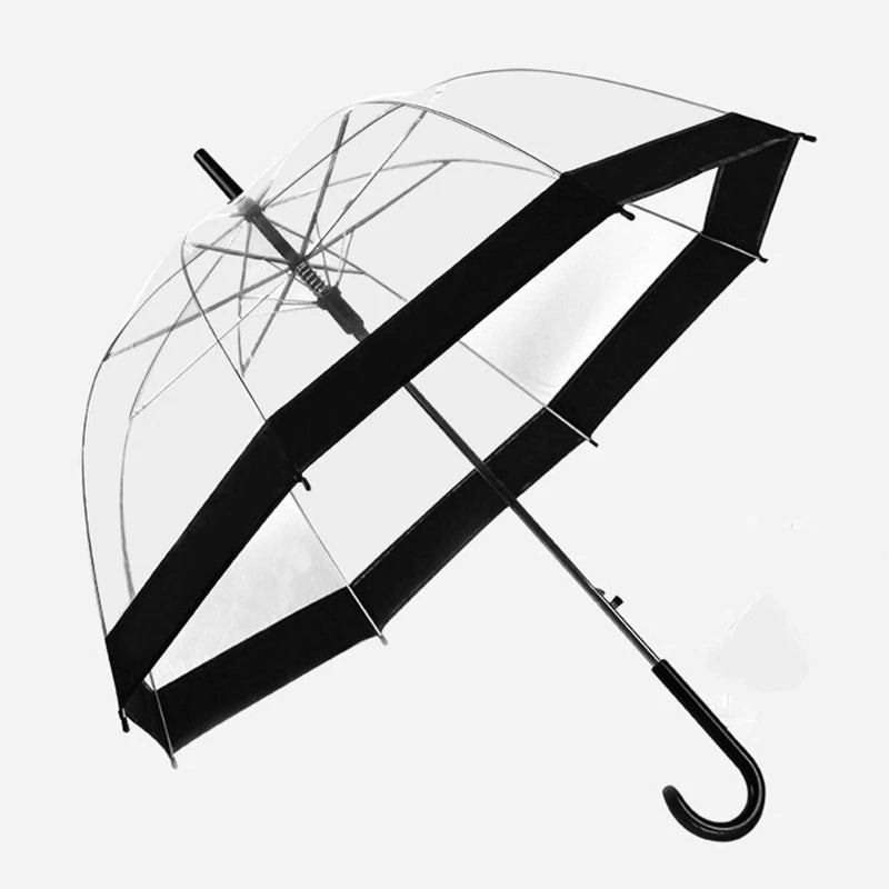 Transparent Long-handle Rain Umbrella