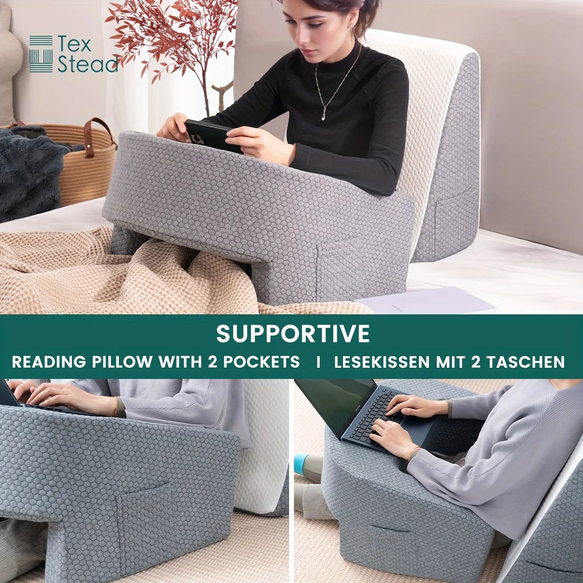 Arm Rest Lap Desk Pillow for Gaming, Working and more