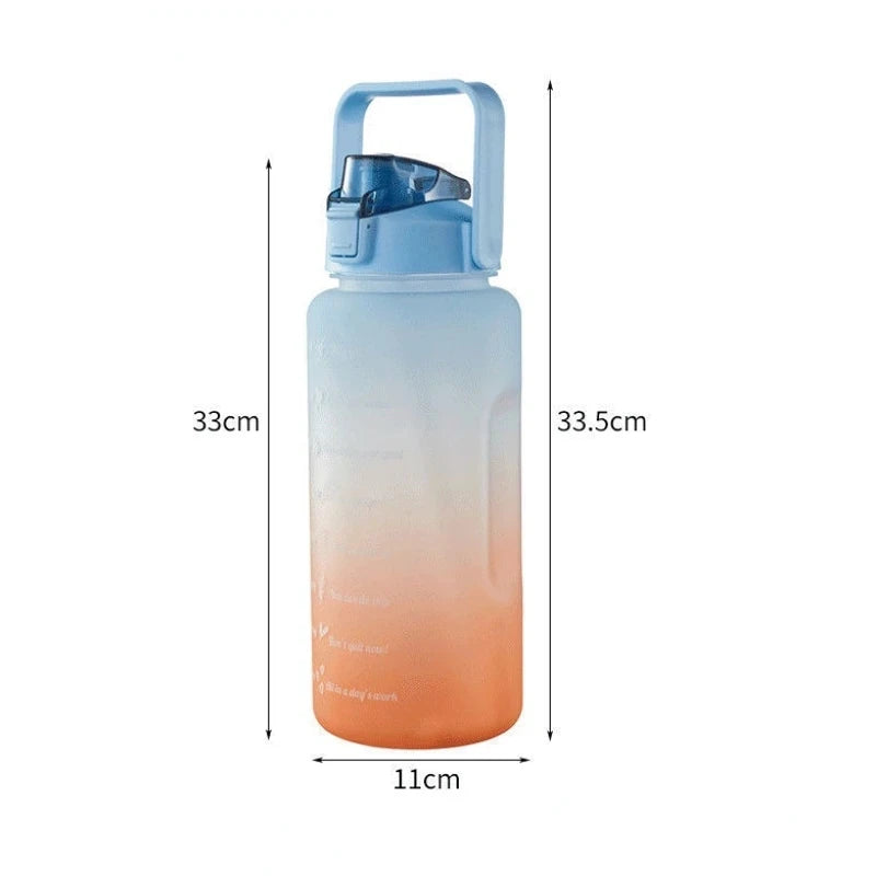 2L Large Capacity Sport Water with Time Marker