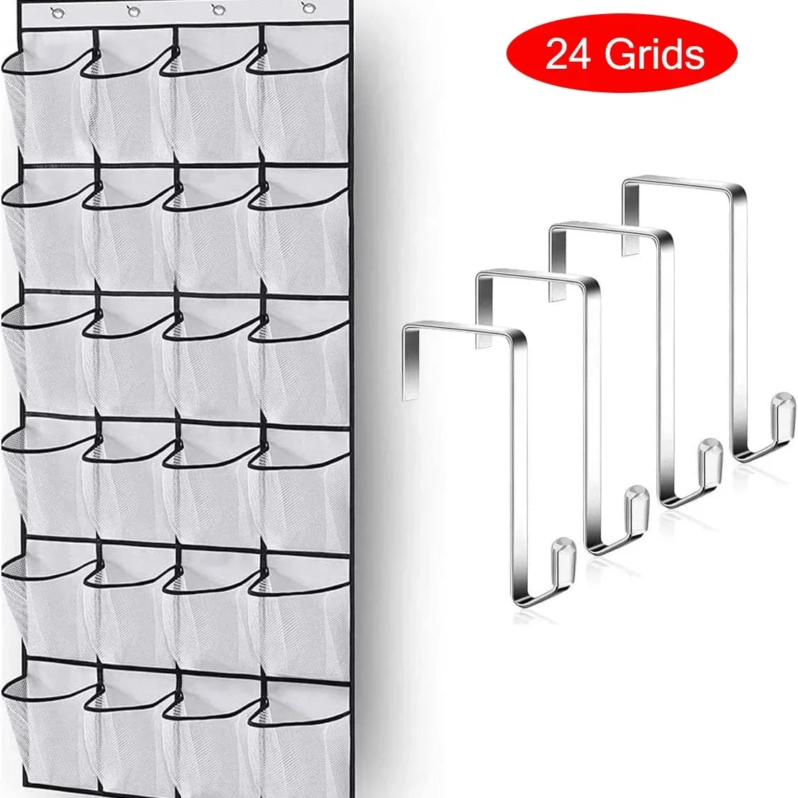 Schuh- und Kleider-Organizer mit 14/24 Taschen über der Tür
