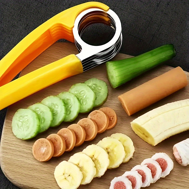 Stainless Steel Blade Banana / Cucumber Slicer Kitchen Gadget